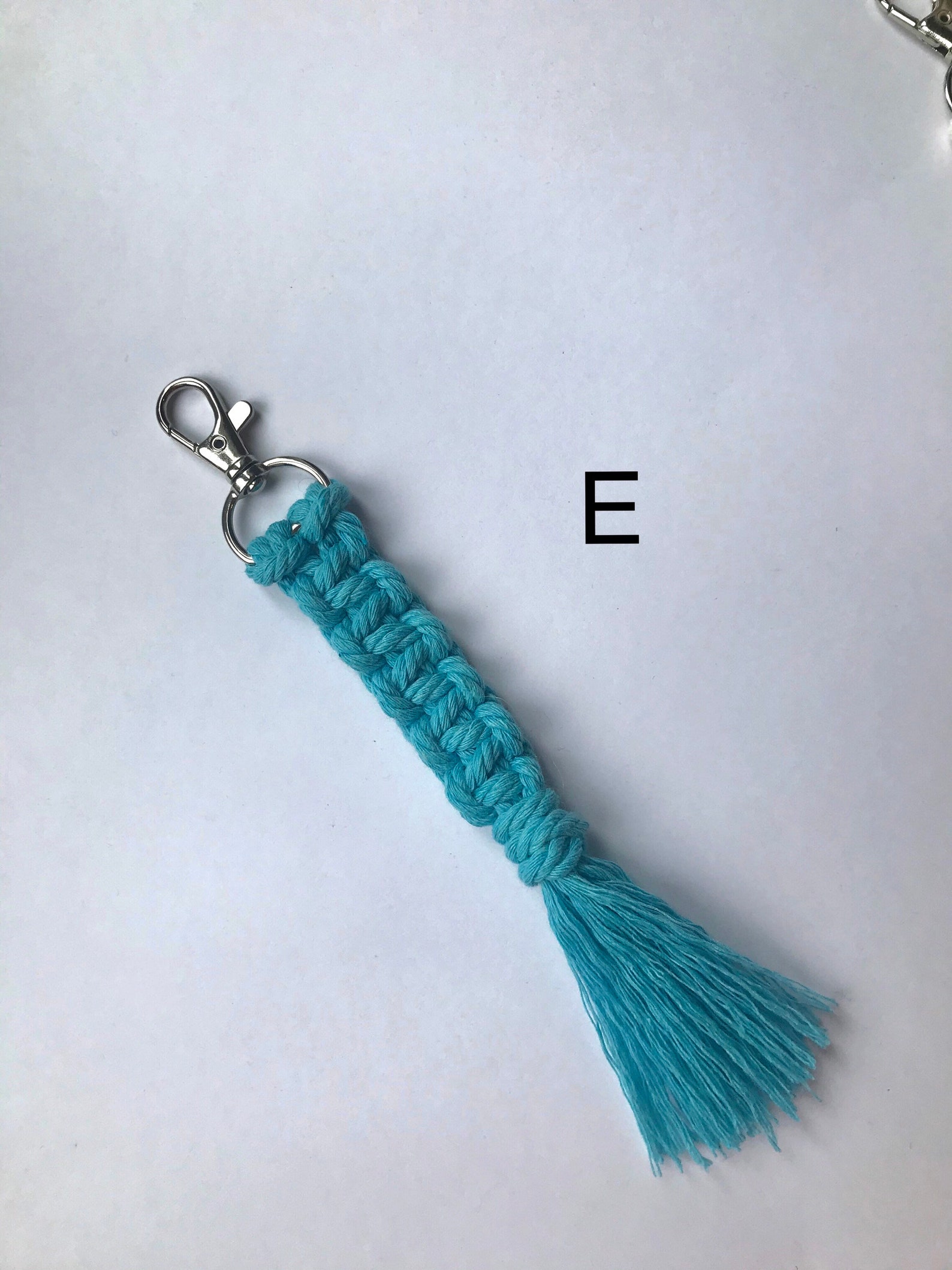 Macrame key chains Handmade key ring decorations White key Etsy