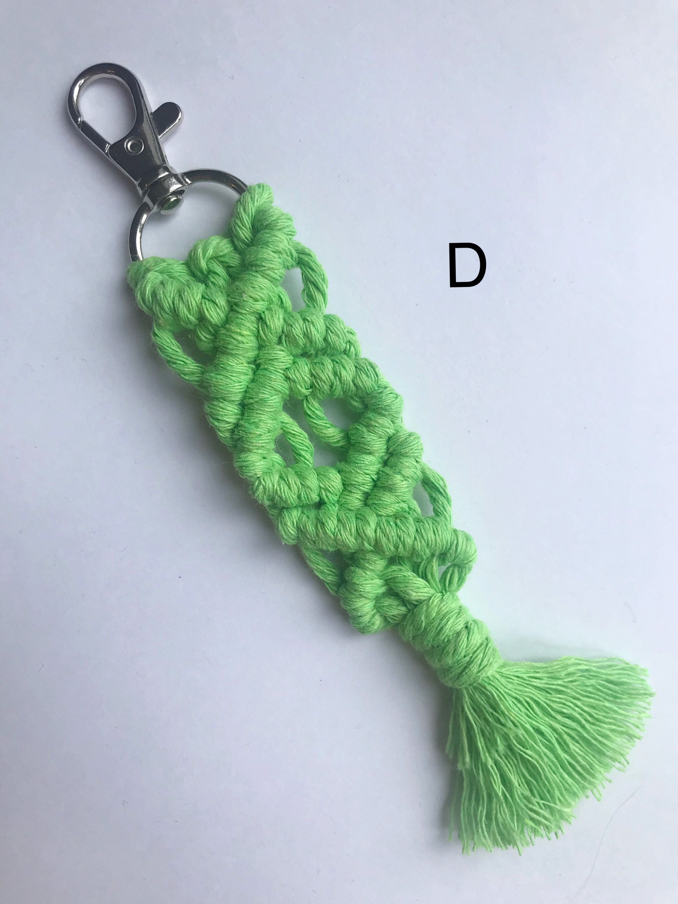 Macrame key chains Handmade key ring decorations White key Etsy