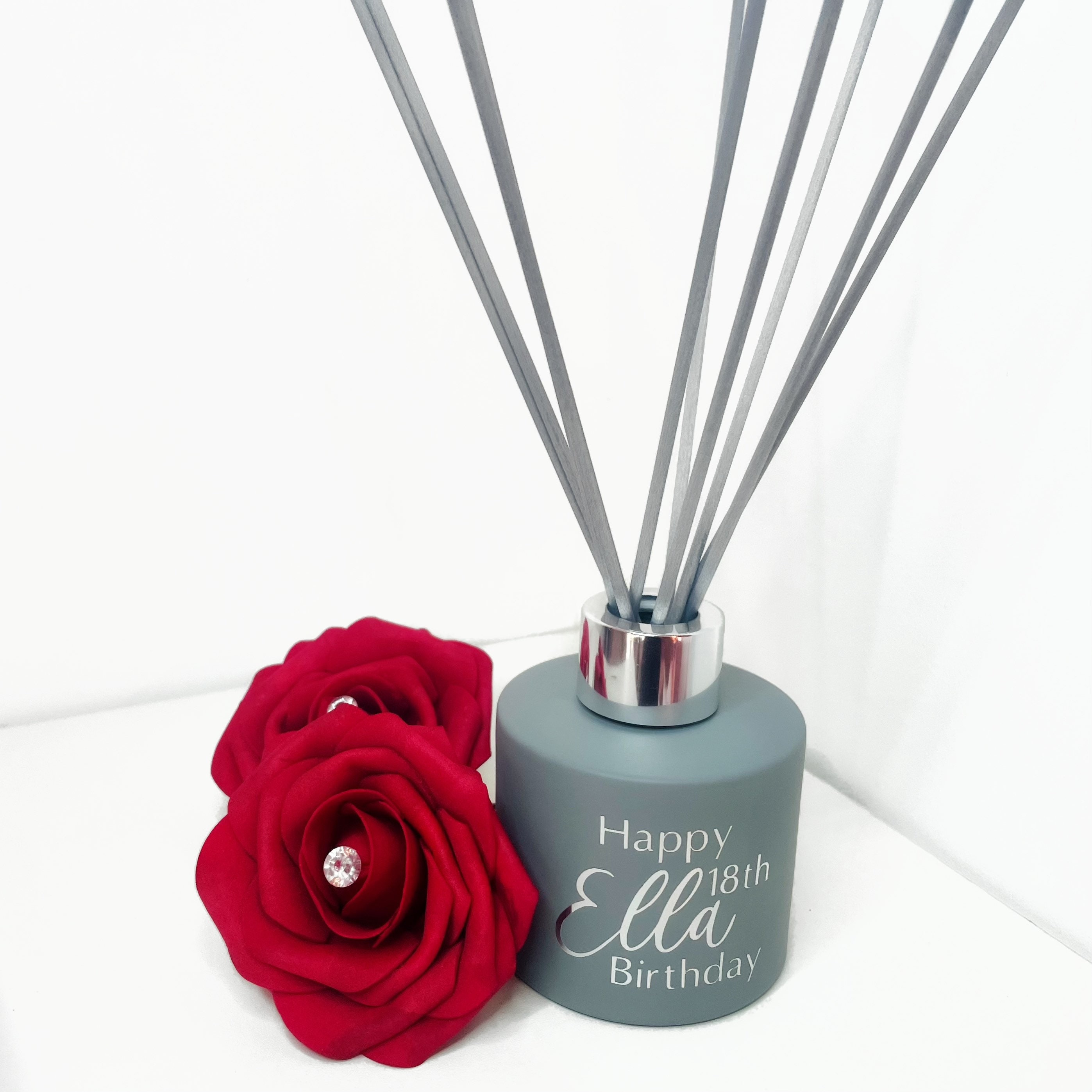 Personalised Birthday Diffuser Matte Grey Diffuser Home Etsy