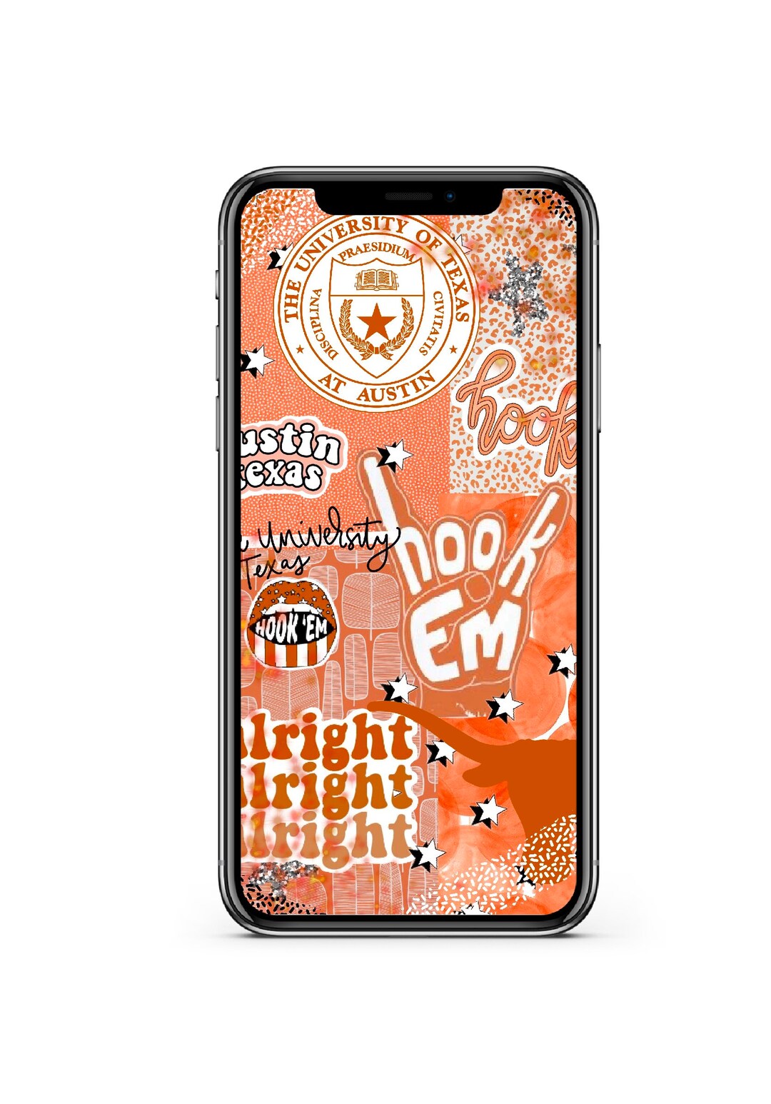 The University of Texas Wallpaper/digital Print - Etsy