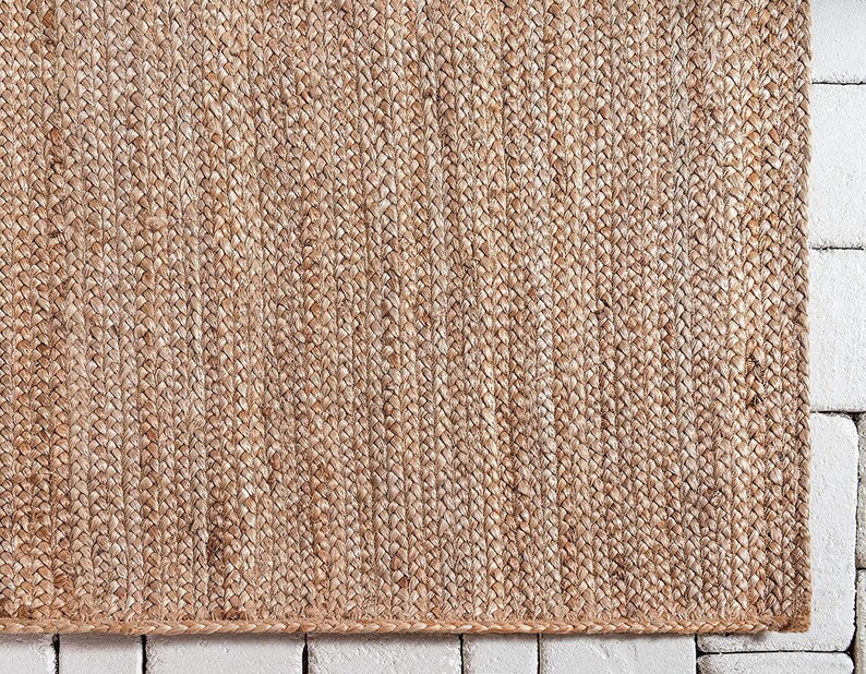 Natural Jute Rug Jute Carpet Vegan Rug Farmhouse Rug Jute Etsy