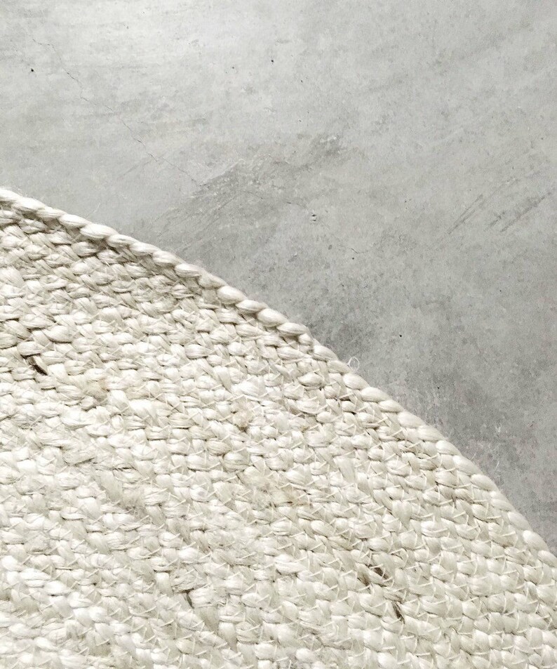 2x23x34x45x56x67x7 8x8 White Jute Rug Round Jute Rug Etsy