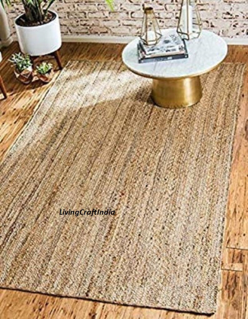 2x33x45x78x109x1210x14 Natural Jute Rug Custom Rug Vegan Etsy