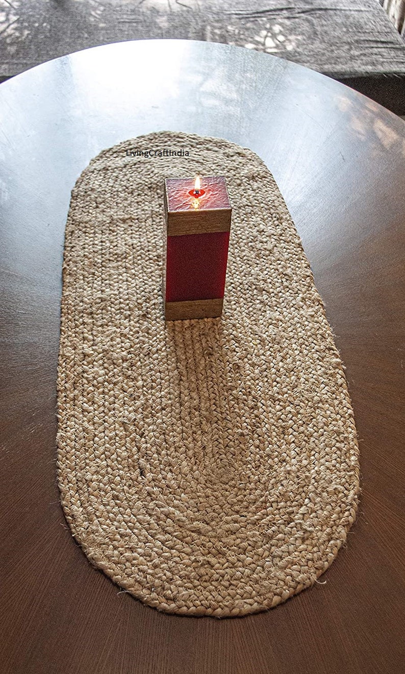 Woven Jute Braided Table Runner Etsy