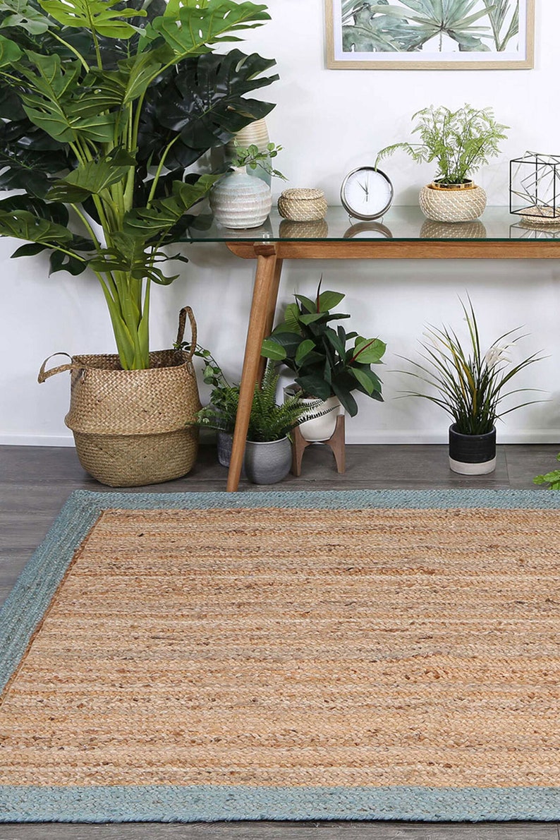 Natural Jute Rug hand Woven Jute Area Rugs Vegan Rug Boho Etsy