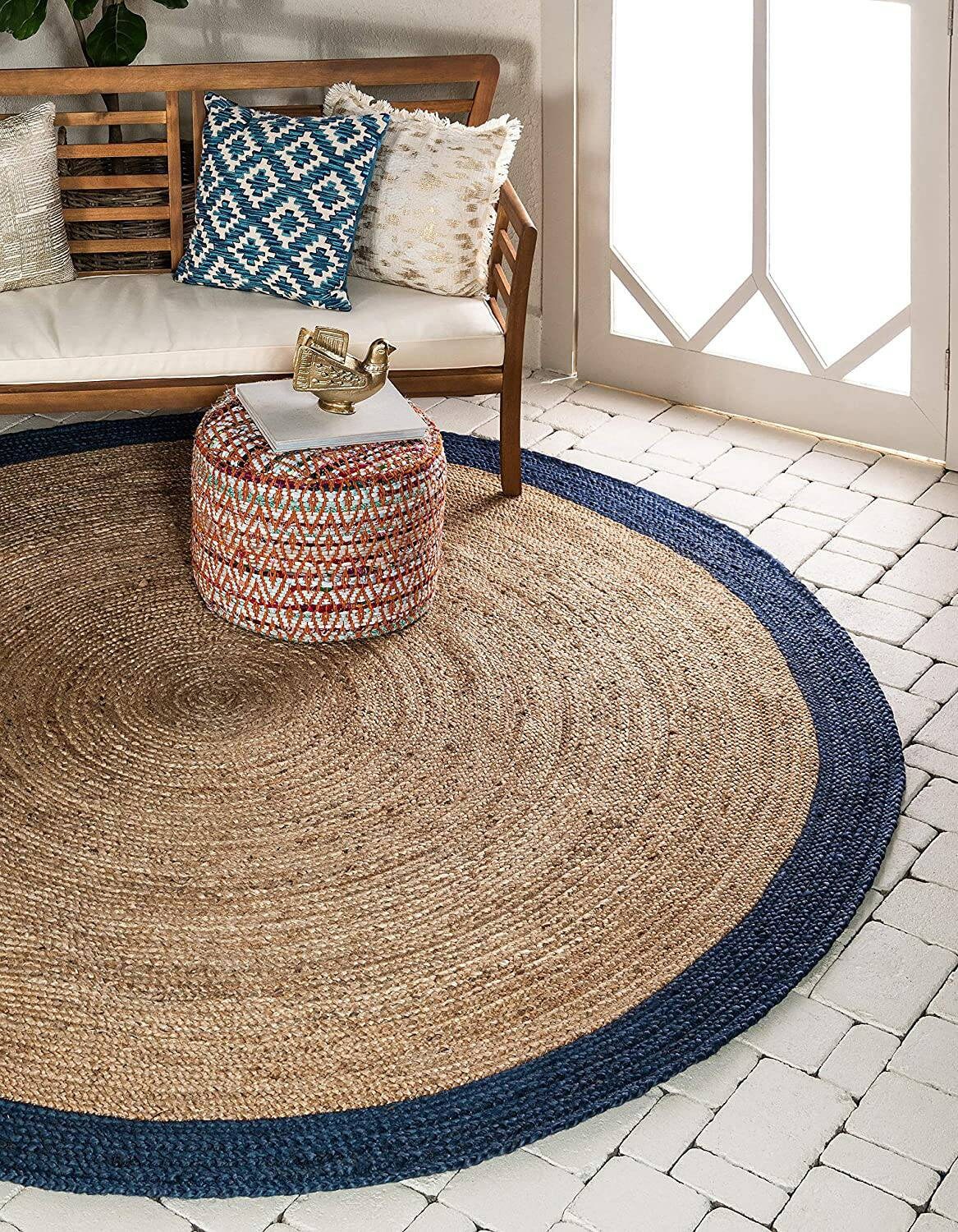 Runde Jute Teppich Qualität Teppich Jute Teppich Kreis Jute | Etsy