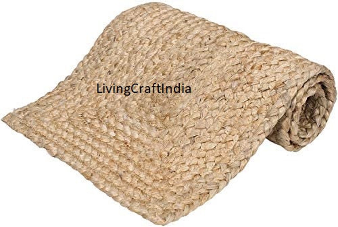 Jute Table Runners Farmhouse Table Runner Natural Jute Braided Etsy