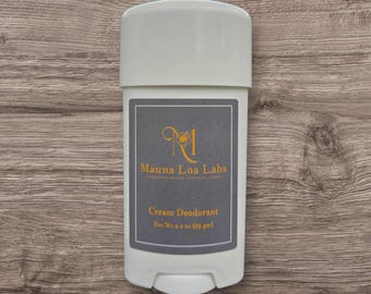 Mauna Loa Labs Cream Deodorant: Non-Irritating, Low pH Formula, powered by natural actives.