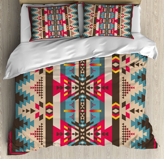 Beautiful Native American Bedding Set Southwestern Bedding Etsy