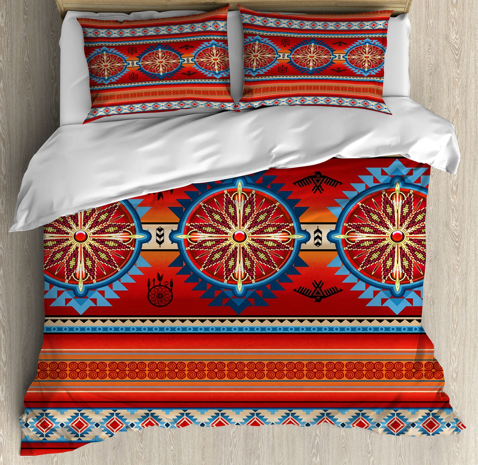 Beautiful Native American Bedding Set Southwestern Bedding Etsy