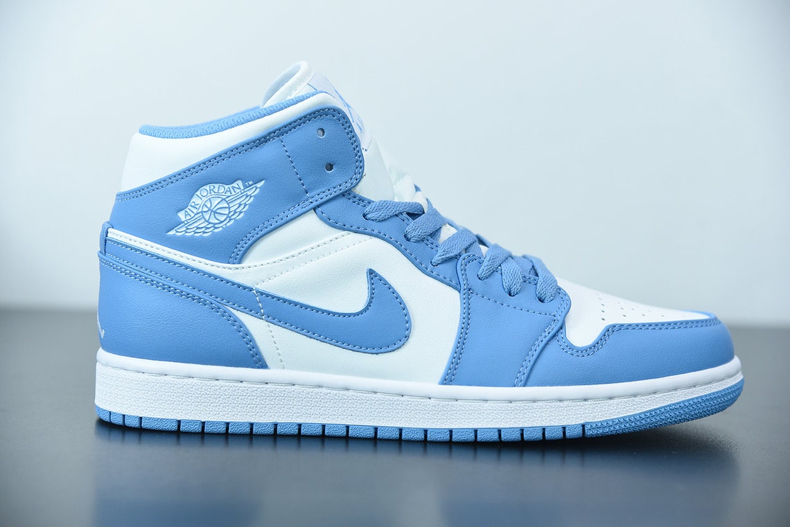 Air Jordan 1 Mid UNC UNIVERSITY BLUE Unisex Skate Hypebeast | Etsy