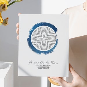 Custom Soundwave Art Song Lyrics Print Personalized Wedding Gift for Her Romantic Engagement Gift For Boyfriend Anniversary Gift For Him