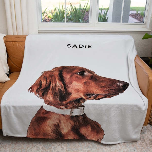 Custom Pet Blanket For Dog Lover Gifts, Personalized BIrthday Gifts For Her, Dog Mom Birthday Gift For Her, Dog Memorial Pet Gift For Him