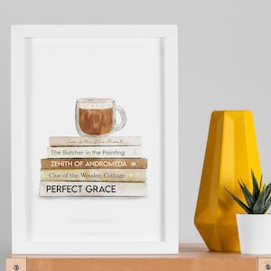 Book Lover Art Print, Books Wall Art, Your Favorite Book, Graduation Gift, Best Friend Gift, Personalized Friendship Gift, Christmas Gift