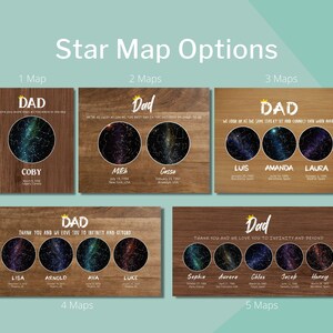 personalized night sky print starmap options