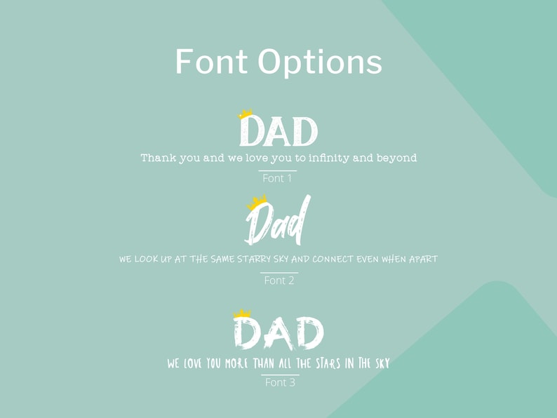 personalized night sky print font options