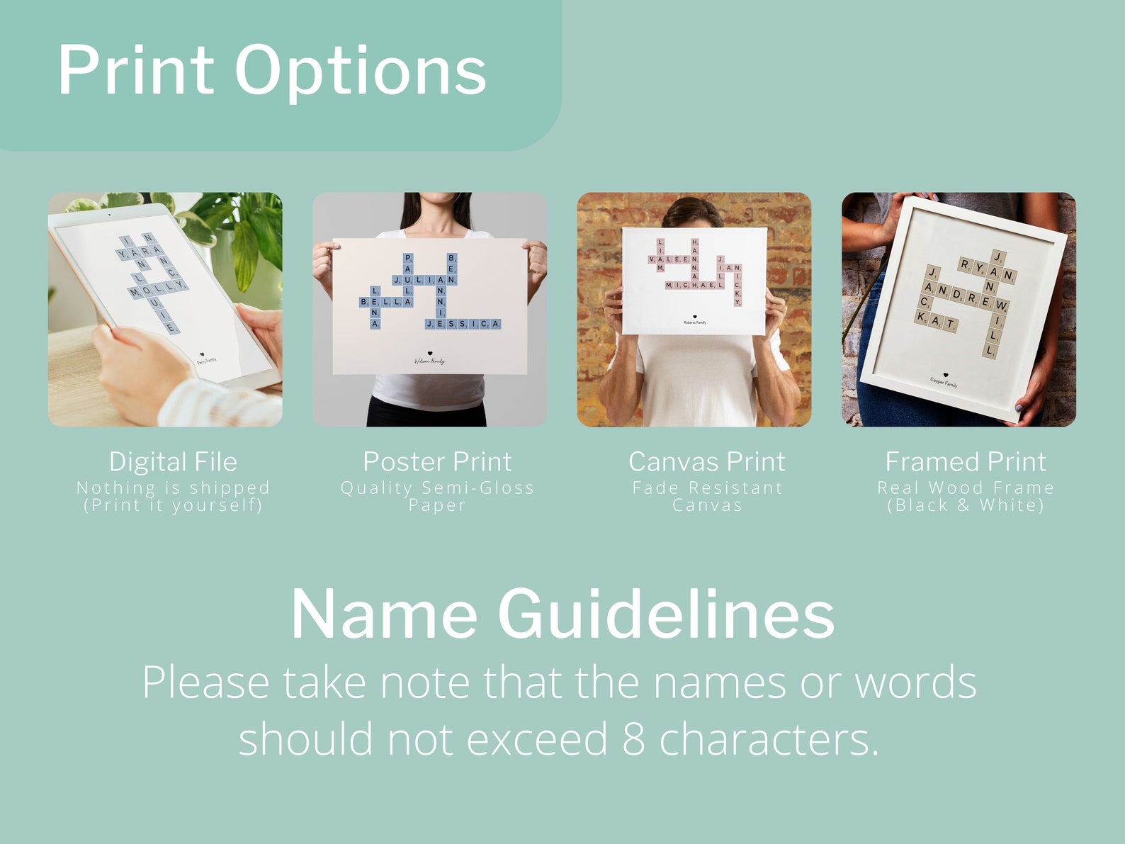 Custom Family Crossword Puzzle Print Crossword Scrabble - Etsy