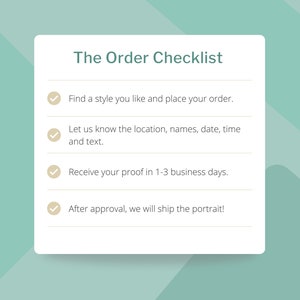 personalized night sky print order checklist