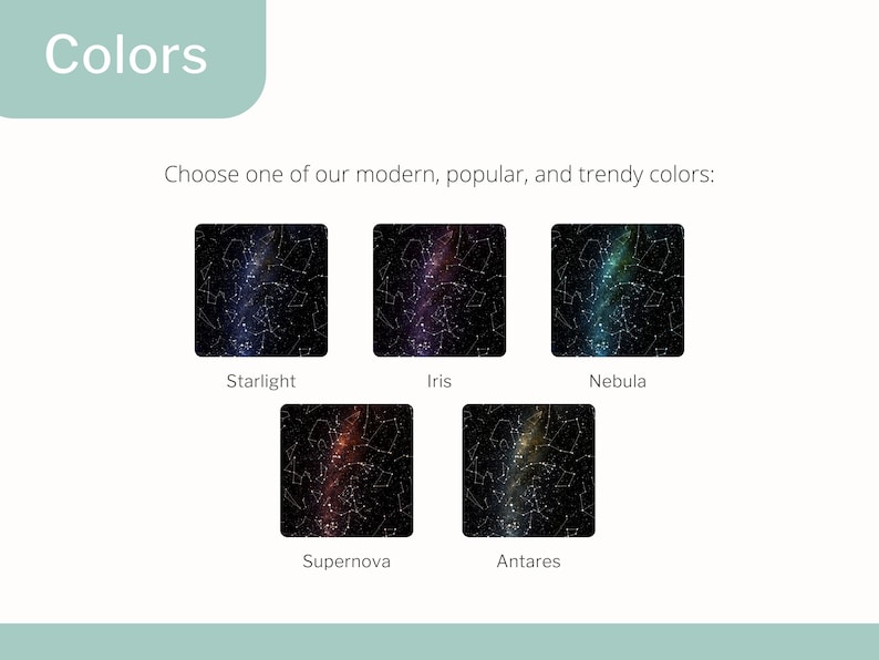 personalized night sky print popular colors