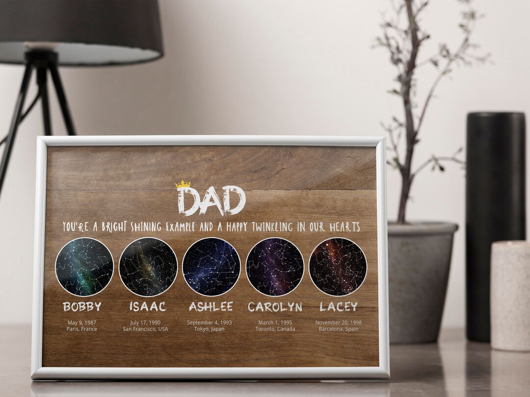 Custom Star Map Print Night Sky by Date Sky Map Personalized Gift for ...