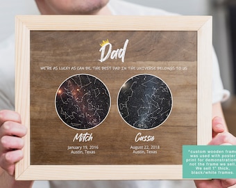 Custom Star Map By Date Night Sky Map Custom Constellation Print Christmas Gift For Dad Birthday Gift For Him Personalized Grandpa Gift