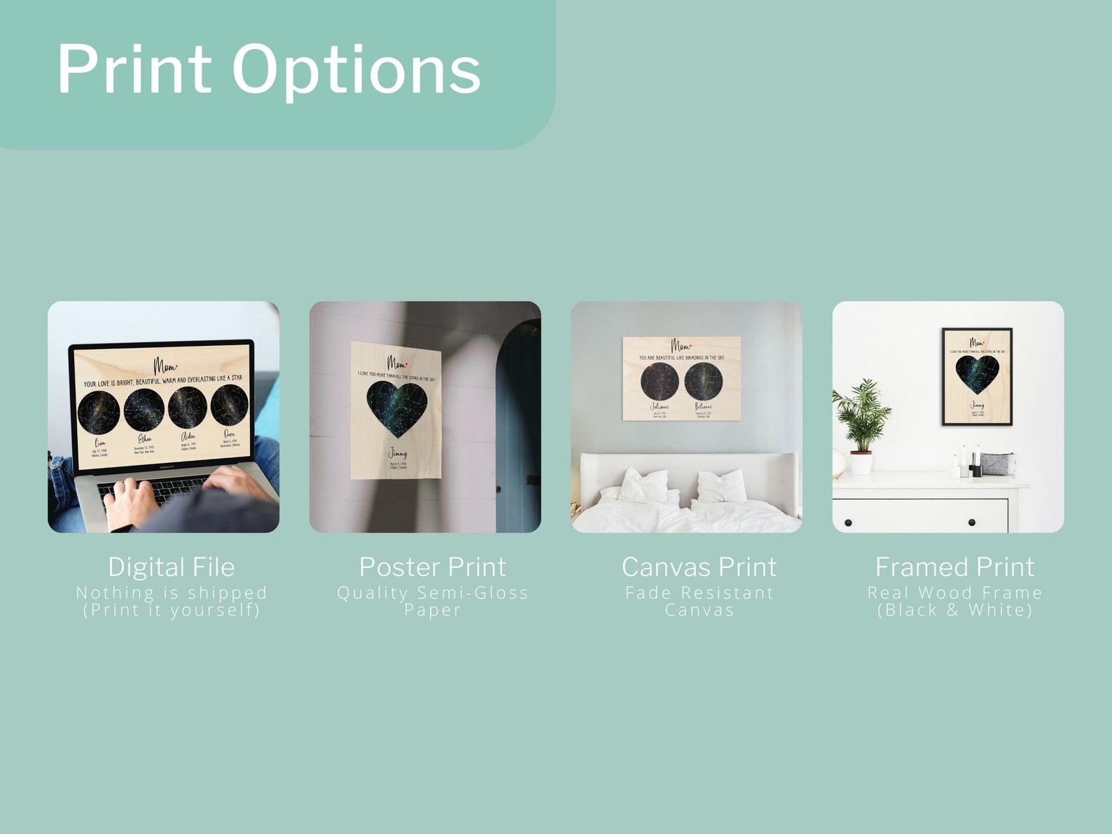 Constellation Print Custom Star Map Gift Night Sky Map by Date | Etsy