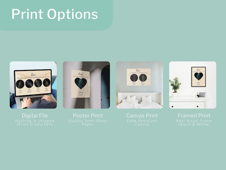 Constellation Print Custom Star Map Gift Night Sky Map by Date | Etsy