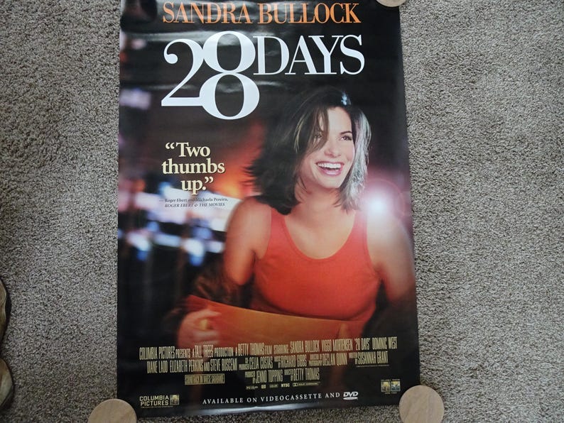 28 Days Movie Poster- Sandra Bullock! - Etsy