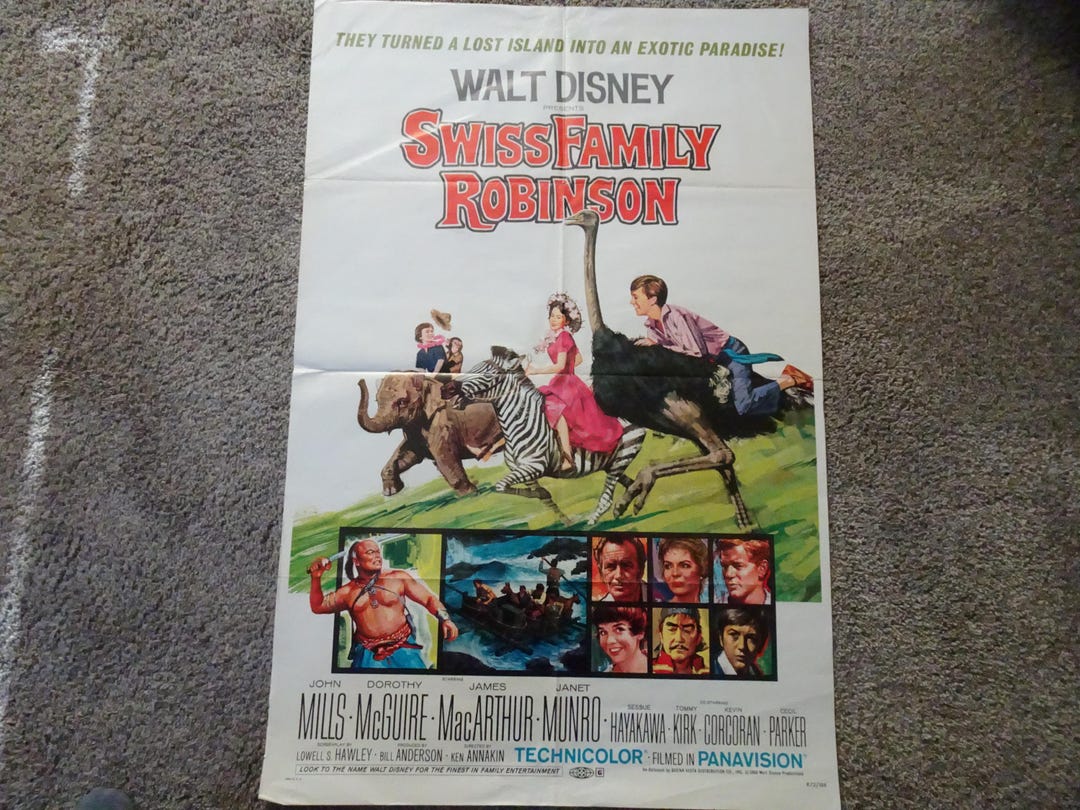 Swiss Family Robinson Movie Poster- 1972! - Etsy