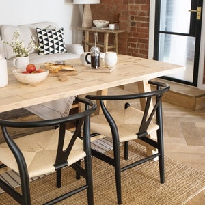 A frame dining table The Marlowe Bespoke sizing available Wooden large table image 2