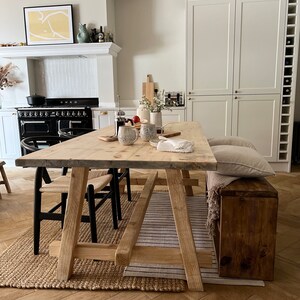 A frame dining table The Marlowe Bespoke sizing available Wooden large table image 3