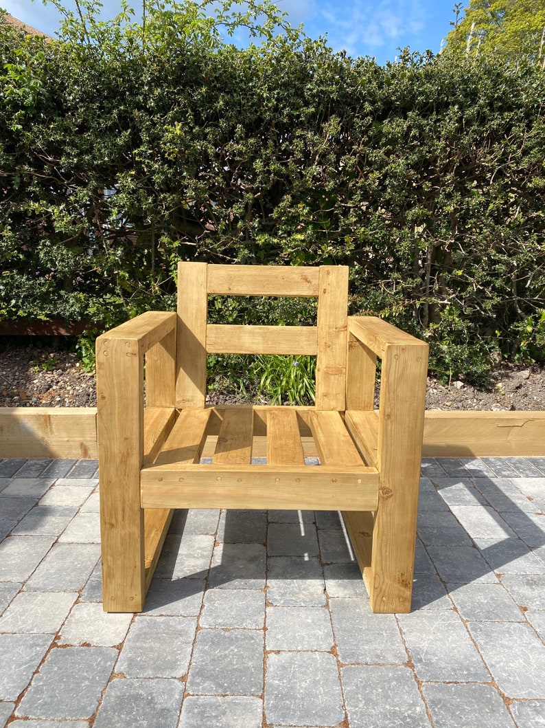 Wooden Garden Chair Bespoke Cushions Made to Measure Etsy UK