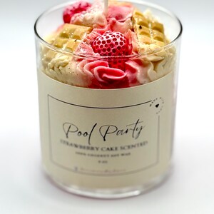 Strawberry Cake Aromatherapy Candle, Whipped Wax. Dessert Candle, Piped Candle, Decorative Candle, Bakery Candle, Housewarming gift