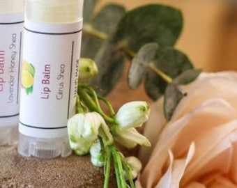 Citrus Shea Lip Balm, Natural Lip Balm, Essential Oil Lip Balm, Gifts for her, Beeswax Lip Balm