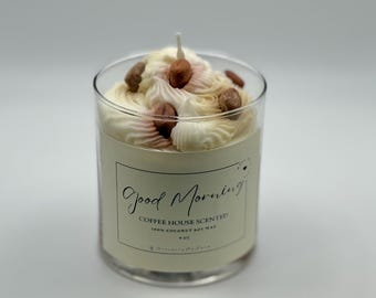 Coffee Shop Aromatherapy Candle, Whipped Wax. Dessert Candle, Piped Candle, Decorative Candle, Bakery Candle, Housewarming gift