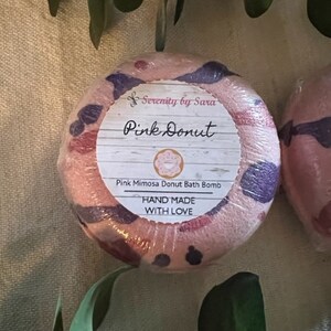 Bombas de baño, Bomba de baño de donut, Bomba de baño de postre, Regalo de spa, Natural hecho a mano, Bomba de baño gaseosa, Regalos para ella, Regalo para niños