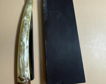Vintage Pearlduck Goldedge DUBL Razor & Norwell HDW Diamond Edge Stone READ