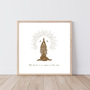 Divine Feminine Printable Wall Art, Goddess Spiritual Quote, Pagan, Wiccan, Altar, Boho Earthy Art Print, Inspiring Quote