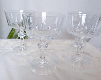 Princess House Vintage Crystal Champagne Coupes Unused in Box