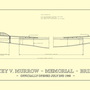 Lacey V. Murrow Memorial Bridge - Architectural Print