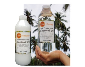 Virgin Coconut Oil Wildcrafted Bali Cold Pressed - Handmade with Traditional Wet Milled Fermented Process, 33.8 fl. oz. (1 liter)