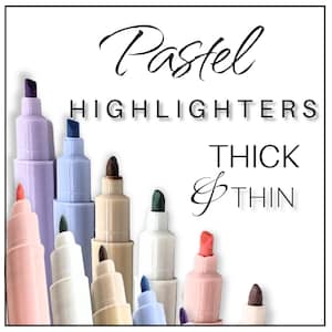 Pastelowe markery - Dzienniki biblijne - Bullet Journals - Świetny prezent dla nauczyciela i wypełniacz skarpet! Dwustronne markery pastelowe