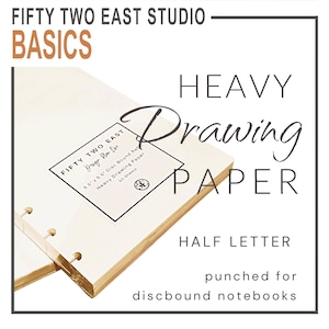 Discbound Zeichenpapier-Half Letter/5.5X8.5 Discbound Refills 50 SHEETS Frameable Weight Paper