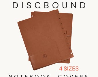 Discbound Notebook Covers - 4 Sizes - Pebbled Saddle Faux Leather