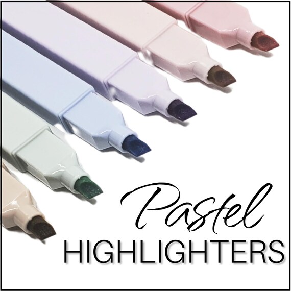 Pastel Highlighters - S/6 Watercolor Markers