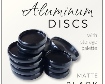 Luxe Aluminum Discbound Discs with Storage Palette- Set of 8 Matte Black