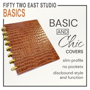 Minimalist Half Letter Discbound Notebook Covers - Faux Croc