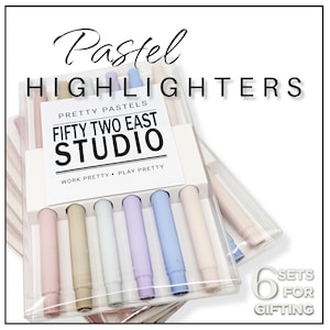 Pastelowe markery - 6 sztuk - Kup hurtowo i oszczędzaj - Dzienniki biblijne - Bullet Journals - Świetny prezent dla nauczycieli! Dwustronne markery pastelowe