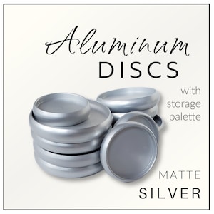 Luxe Aluminum Discbound Discs with Storage Palette - Set of 8 Matte Silver