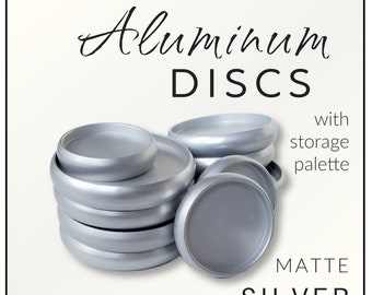 Luxe Aluminum Discbound Discs with Storage Palette - Set of 8 Matte Silver